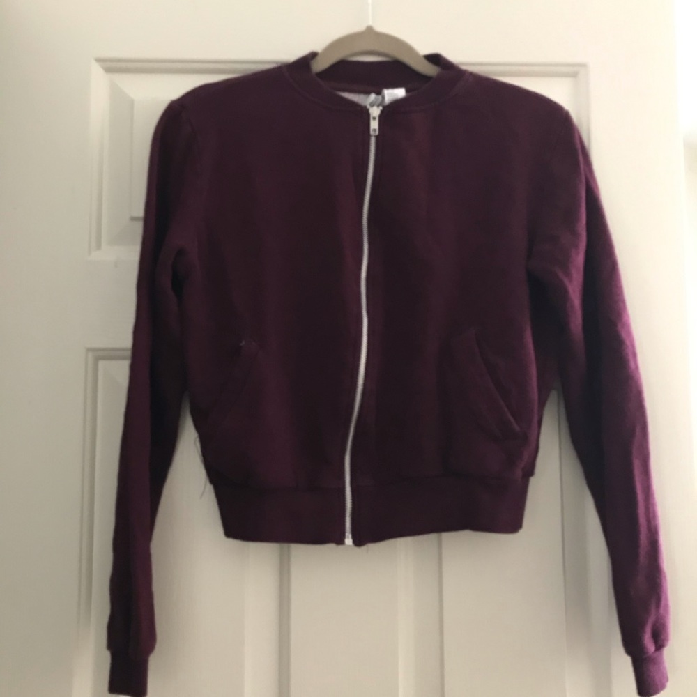 Maroon cotton Bomber jacket